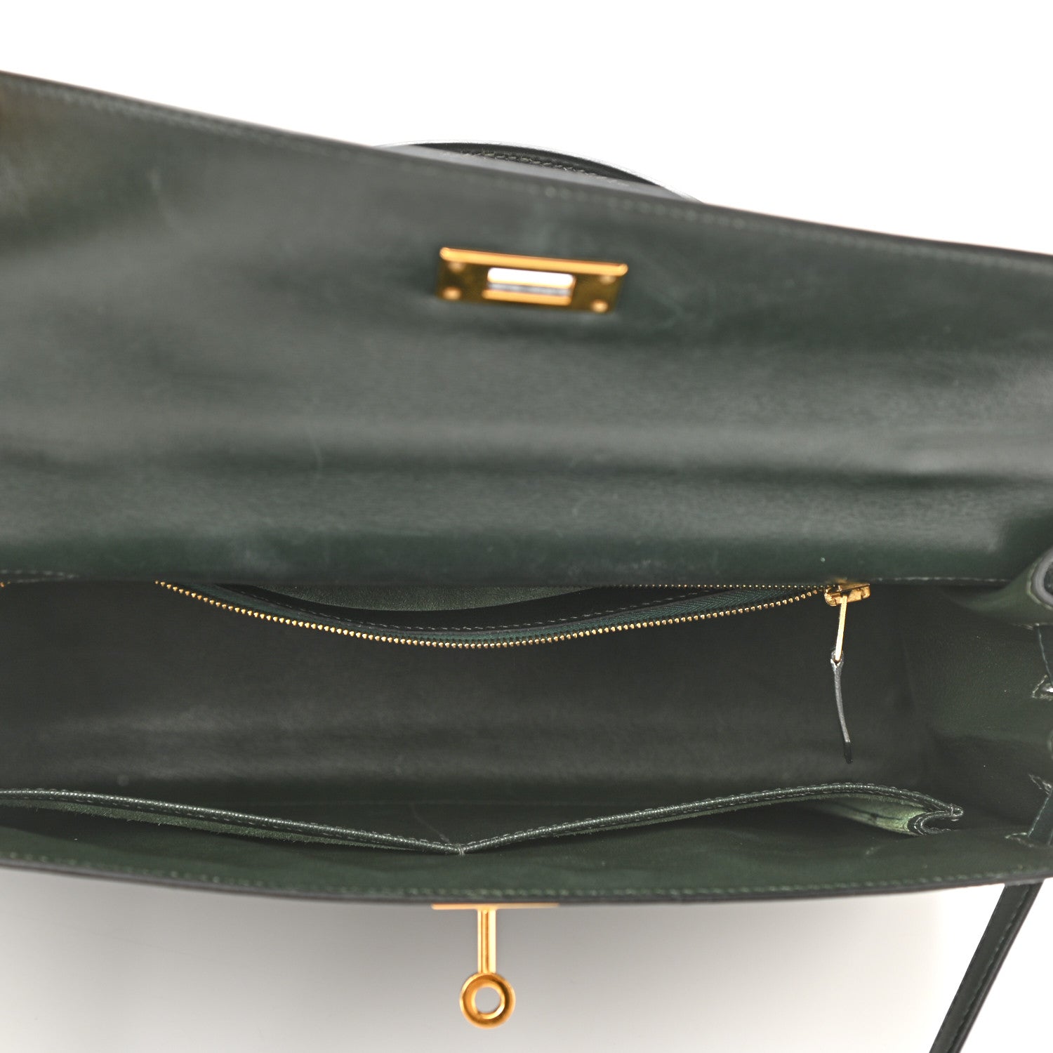 Hermes Box Kelly Sellier 32 Vert Fonce 5 of 16