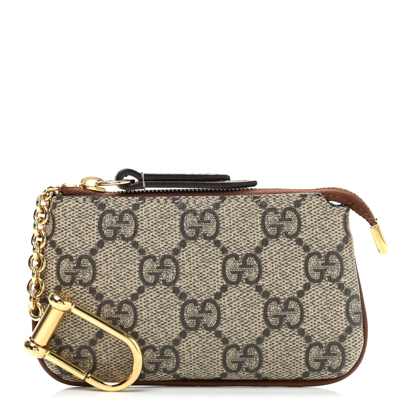 GG Supreme Monogram Key Case Brown