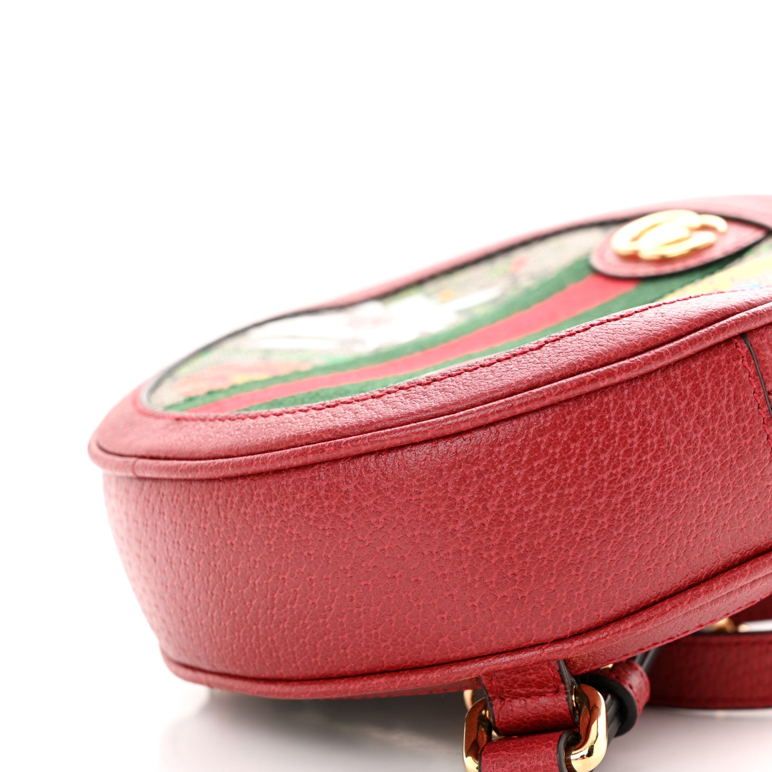 Gucci GG Supreme Monogram Web Flora Mini Ophidia Round Backpack Red 10 of 10
