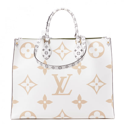 Louis Vuitton Monogram Giant Onthego GM Kaki Beige 1 of 7