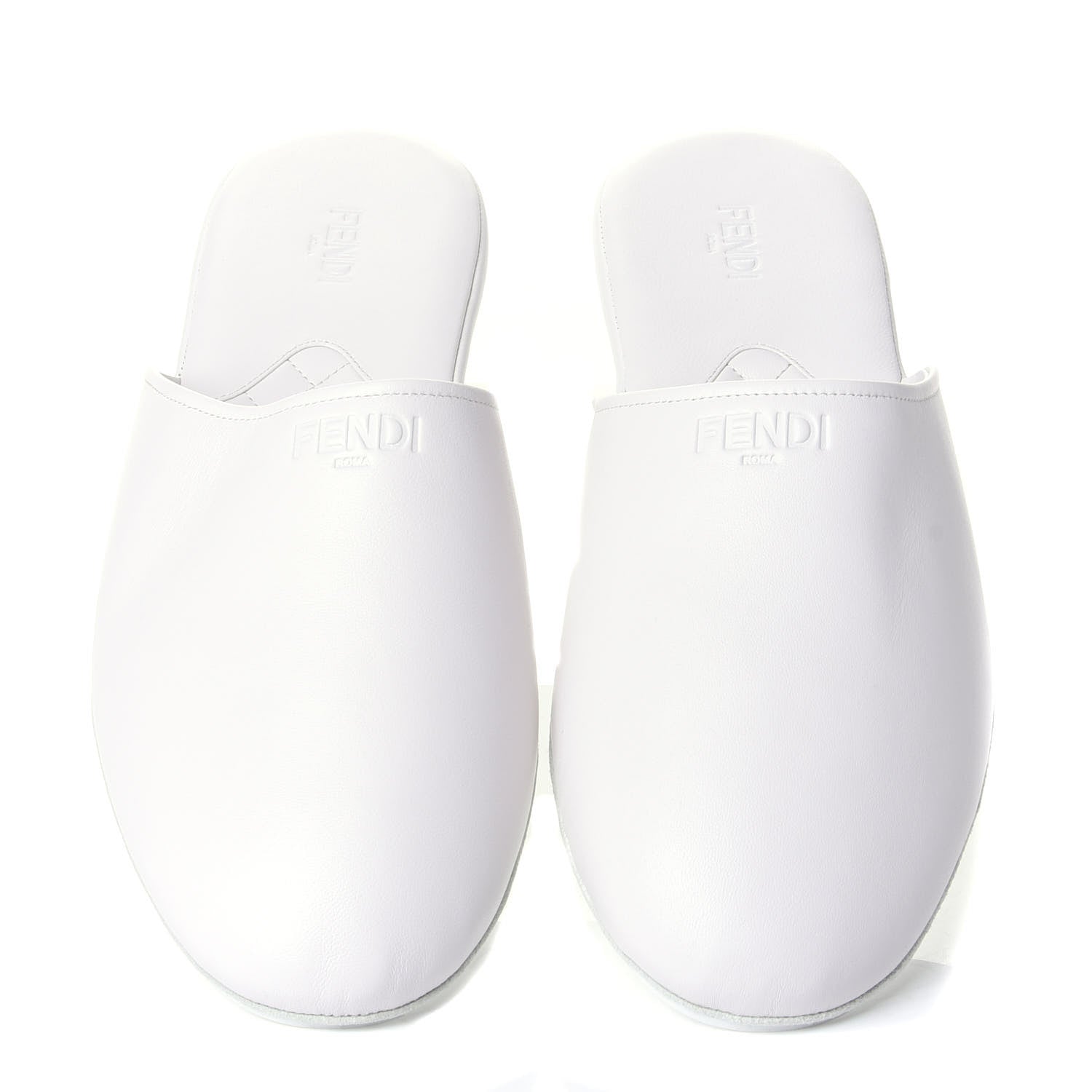 Fendi Nappa Mens Slippers 11 White 6 of 10