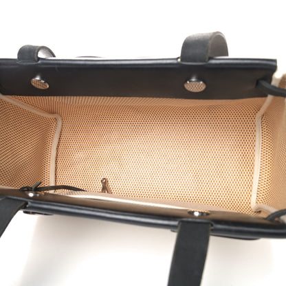 Hermes Toile Vache Calfskin Herbag Cabas PM Natural Black 5 of 10