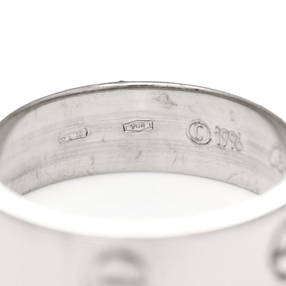 Cartier 18K White Gold 5.5mm LOVE Ring 57 8 6 of 7