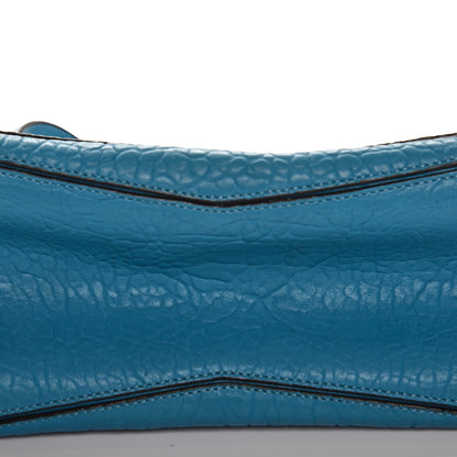 Jimmy Choo Nappa Grainy Leather Studded Lockett Shoulder Bag Robot Blue Black 10 of 10