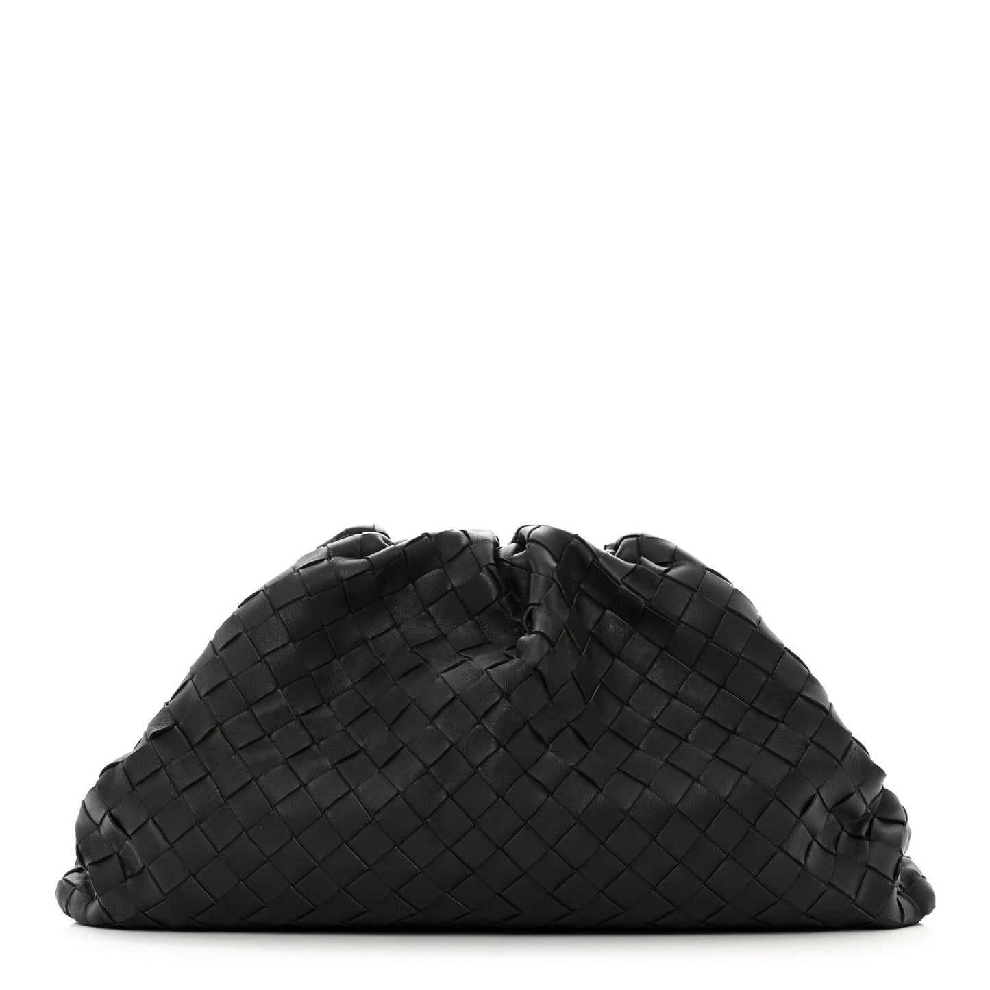 Nappa Maxi Intreccio The Pouch Oversized Clutch Black