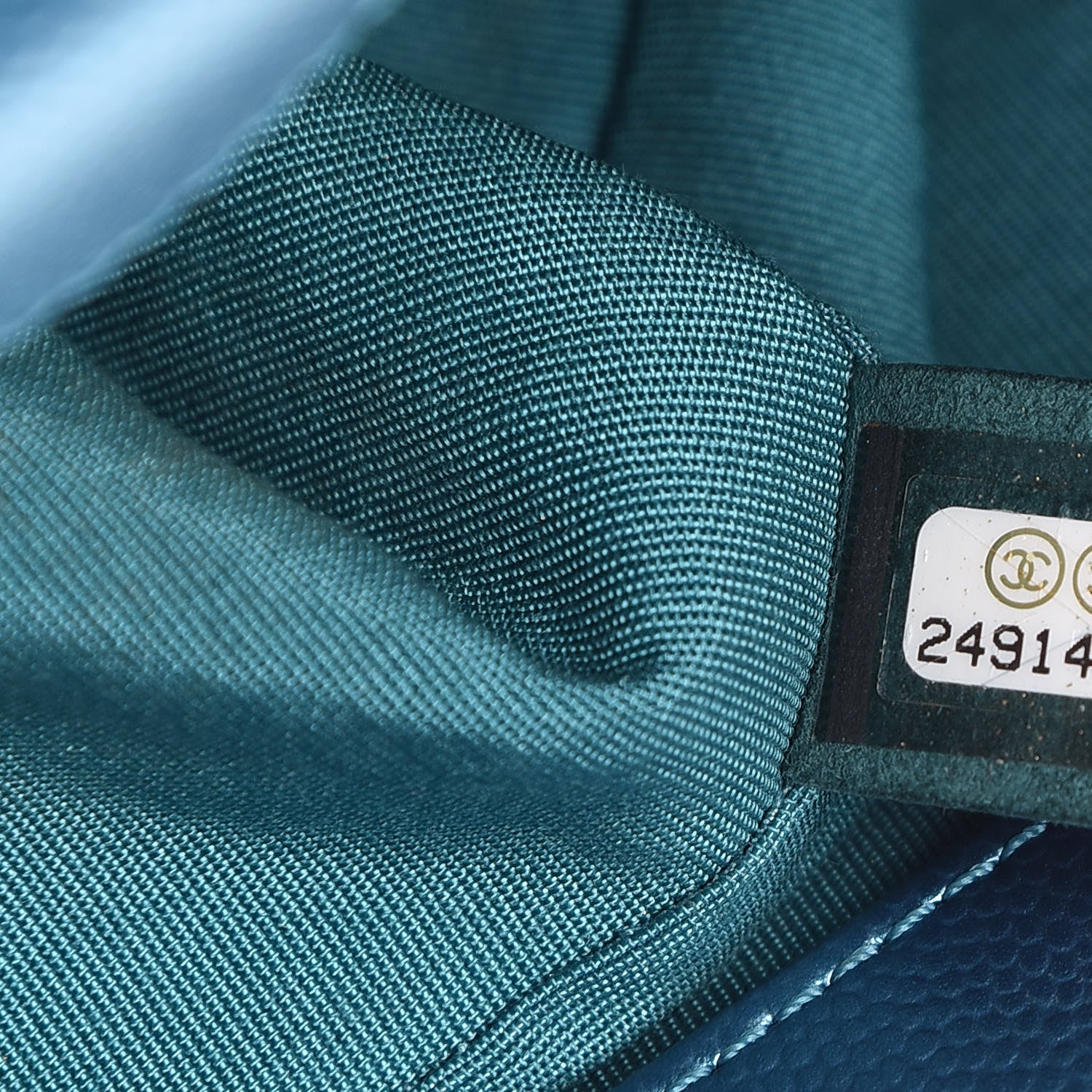 Chanel Metallic Caviar Quilted Medium Boy Flap Turquoise 7 of 11