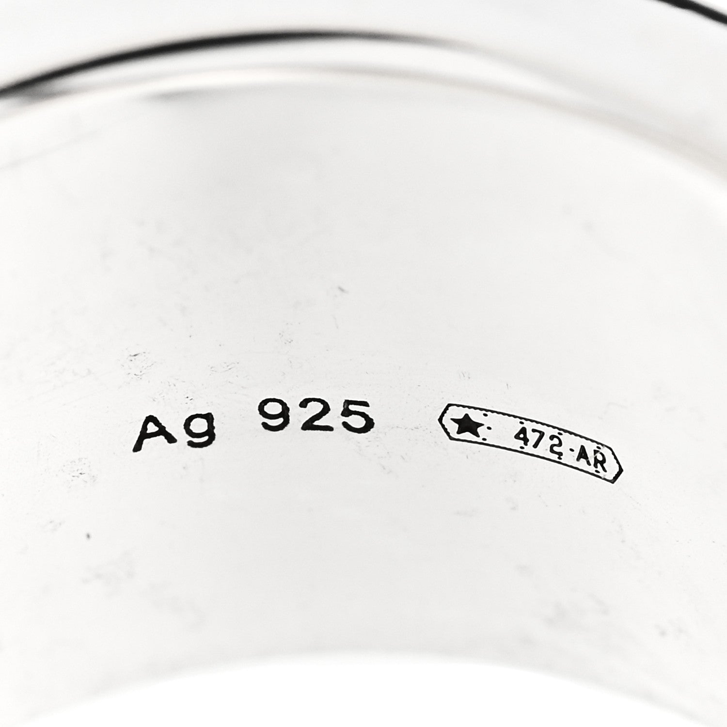 Gucci Sterling Silver Grey Diamond GucciGhost Ghost Ring 48 4.5 5 of 7