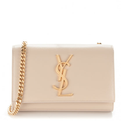 Saint Laurent Grain De Poudre Small Monogram Kate Satchel Nude Powder 1 of 6