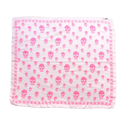 Alexander McQueen Silk Chiffon Skull Scarf Pink 1 of 4