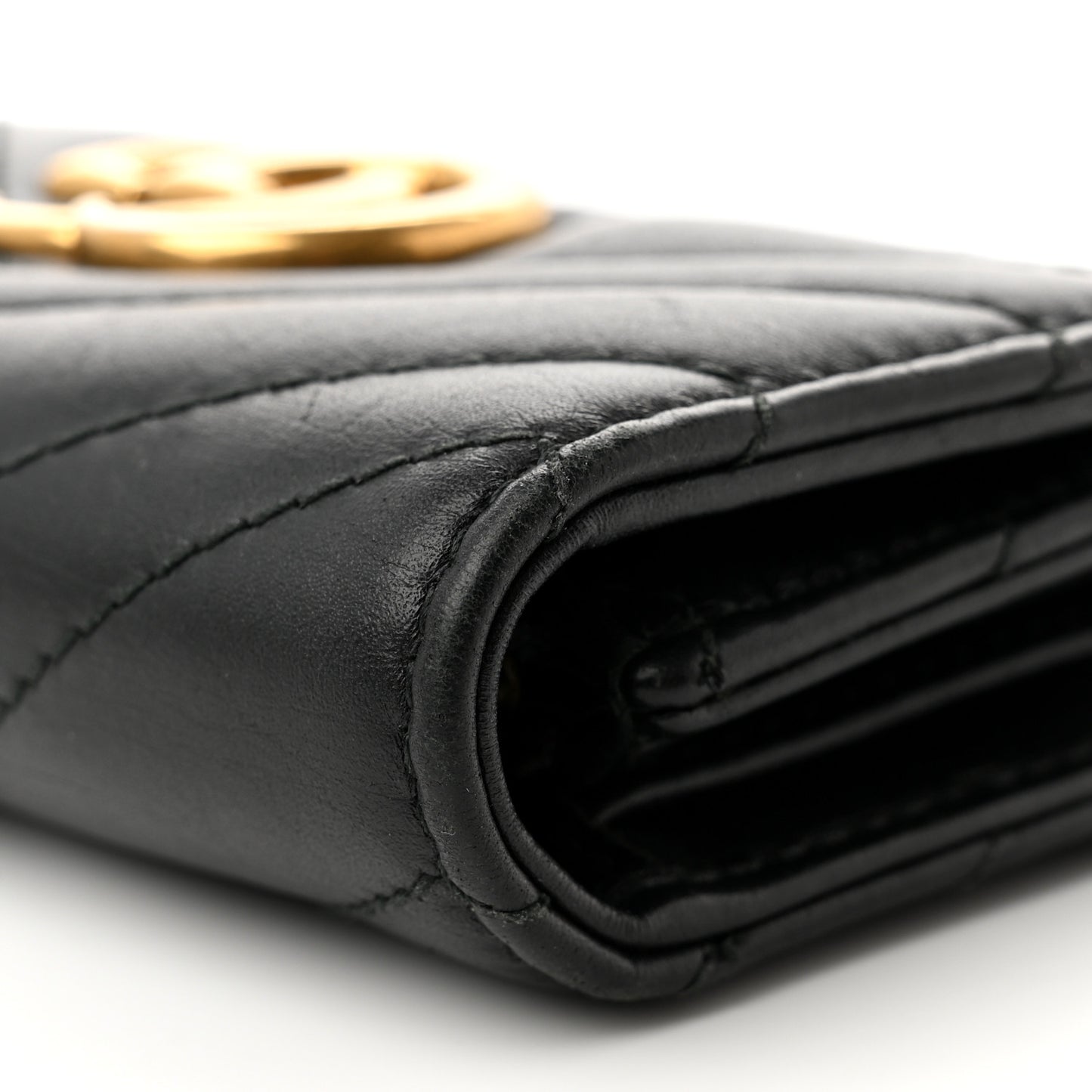 Calfskin Matelasse GG Marmont Wallet Black