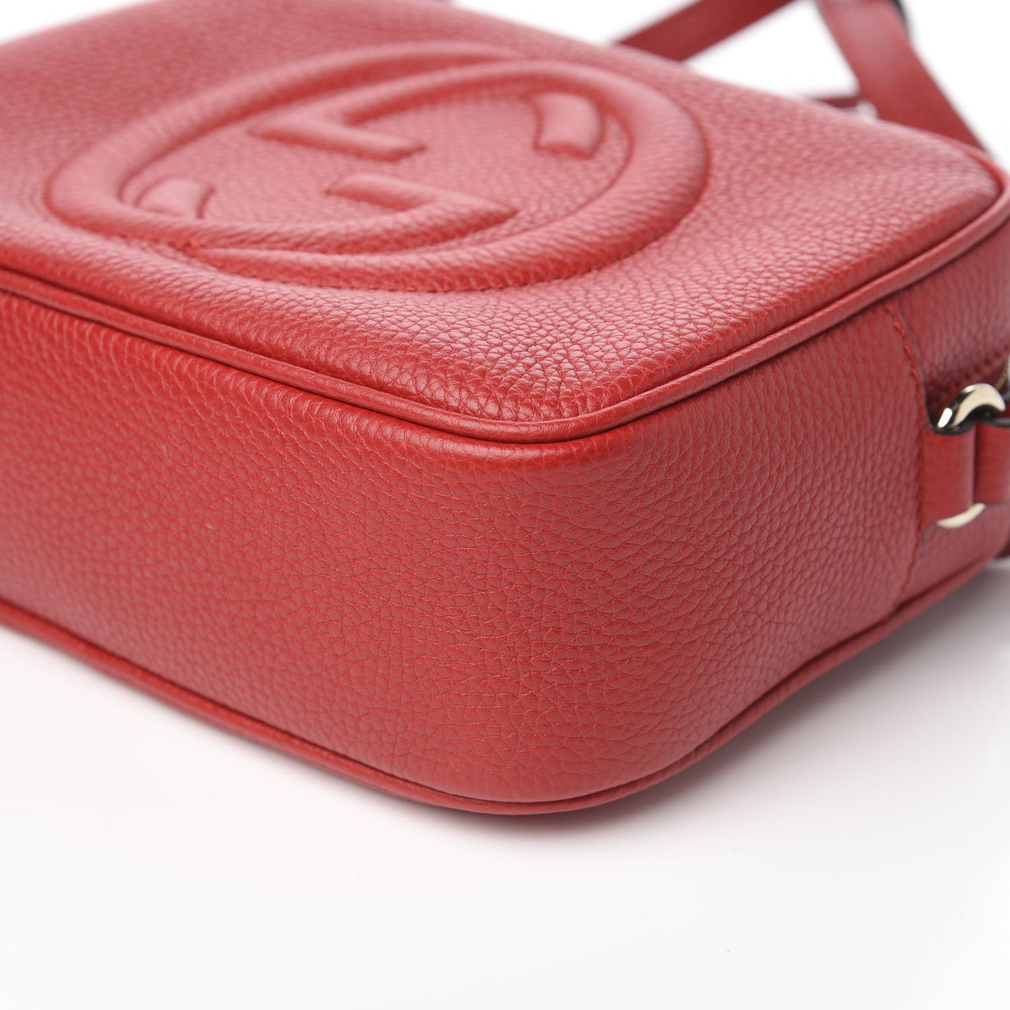 Pebbled Calfskin Small Soho Disco Bag Tabasco Red