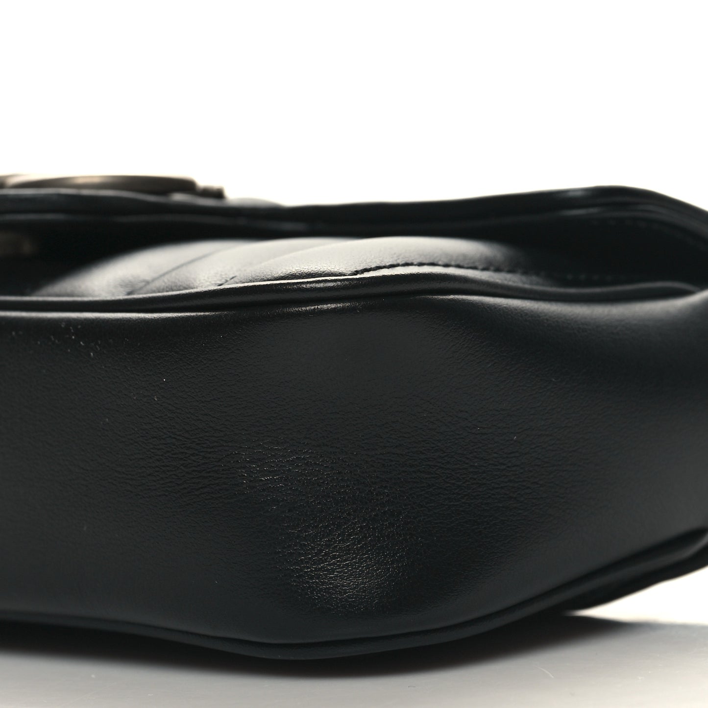 Calfskin Matelasse Aria Super Mini GG Marmont Shoulder Bag Black