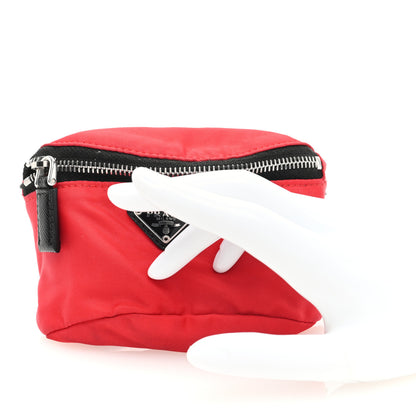 Prada Tessuto Nylon Wrist Pouch Rosso 2 of 6