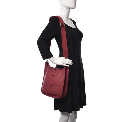 Hermes Taurillon Clemence Evelyne III PM Rubis 2 of 10