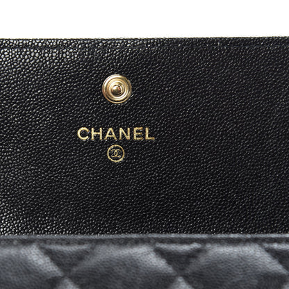 Chanel Caviar Quilted Medium Boy Flap Wallet Black 6 of 9