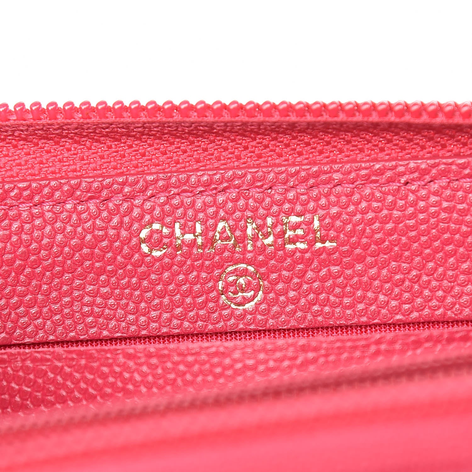 Chanel Caviar Quilted Small Boy Zip Around Wallet Fuchsia 6 of 11