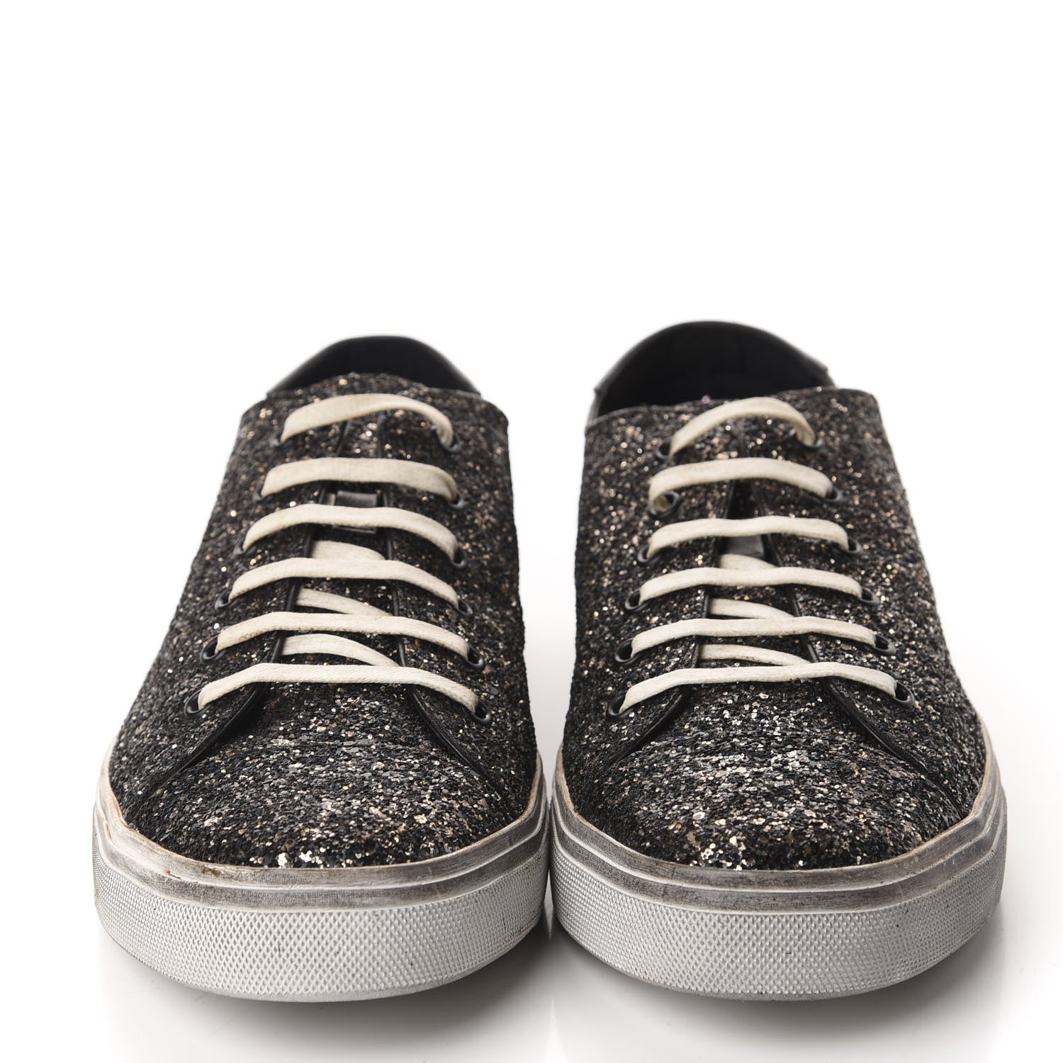 Saint Laurent Rubber Glitter Mens Bedford Low Top Sneakers 44 Multicolor 2 of 14