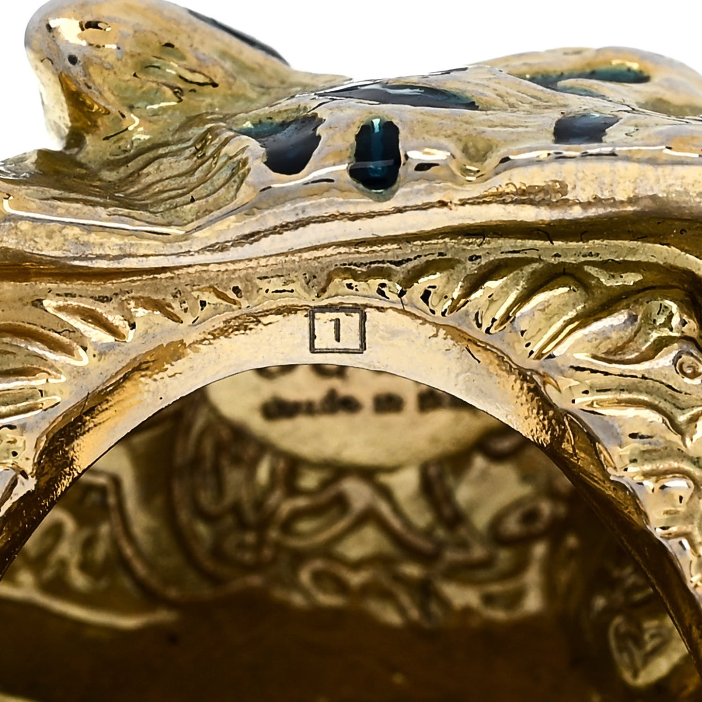 Metal Crystal Rajah Ring S Gold