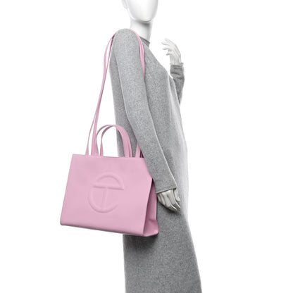 Telfar Vegan Leather Medium Shopping Bag Bubblegum 2 of 13
