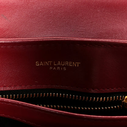 Saint Laurent Calfskin Y Quilted Monogram Toy Loulou Crossbody Bag Rouge 6 of 11
