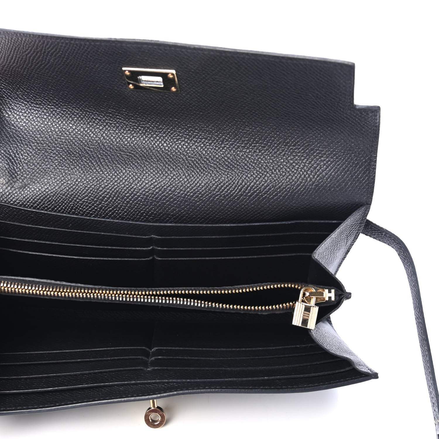 Hermes Epsom Kelly Longue Wallet Black 4 of 4