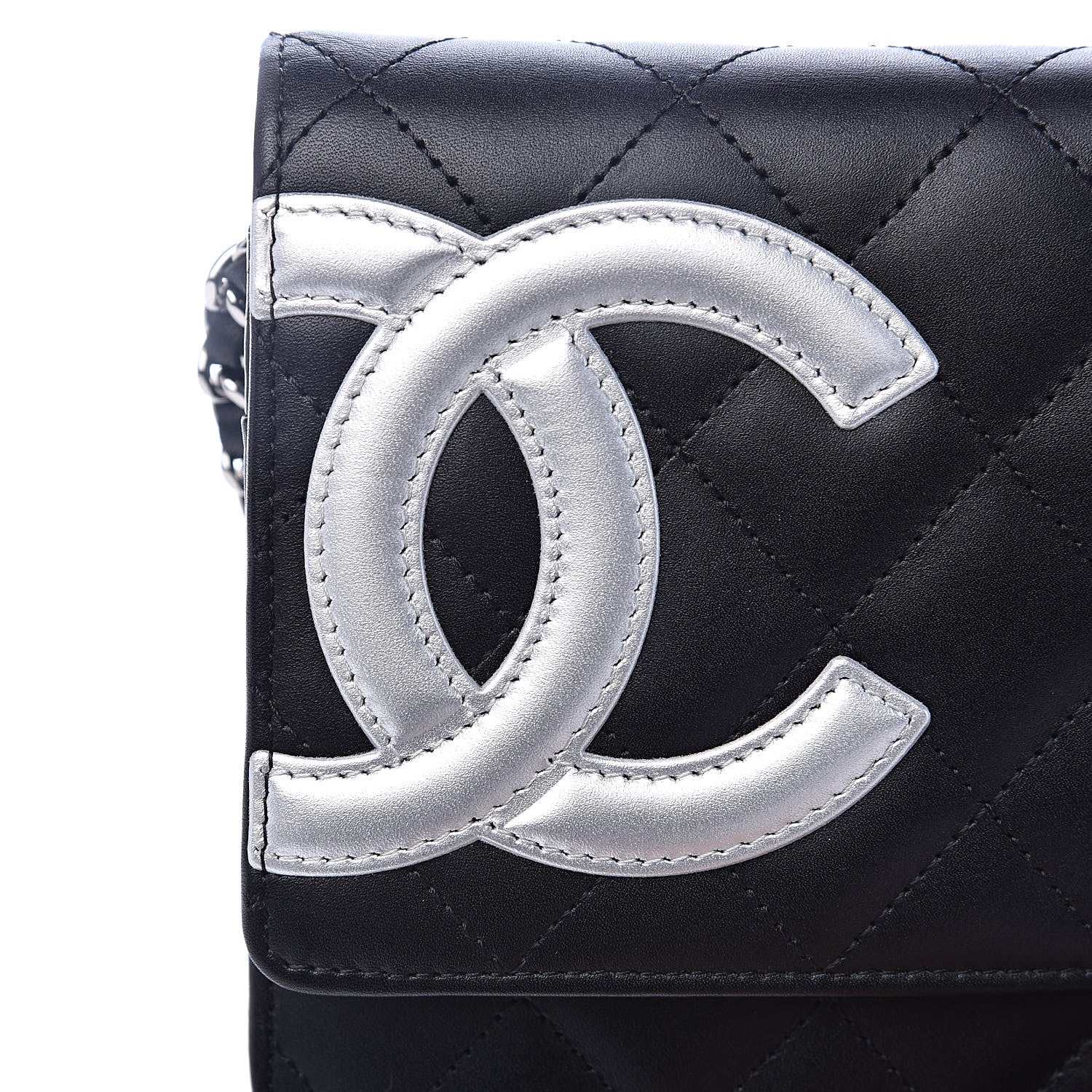 Chanel Calfskin Quilted Cambon Wallet On Chain WOC Black 13 of 13