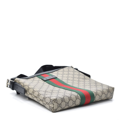 Gucci GG Supreme Monogram Web Messenger Bag Black 4 of 9