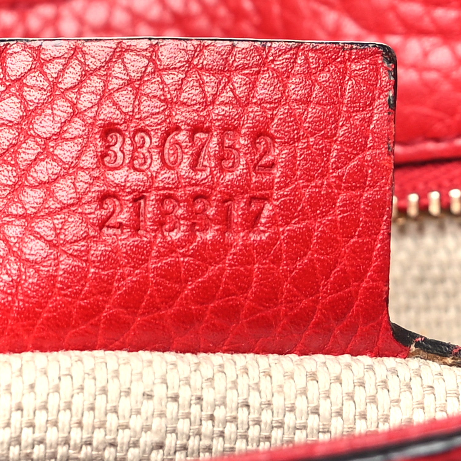Gucci Pebbled Calfskin Medium Soho Flap Crossbody Vibrant Red 7 of 16