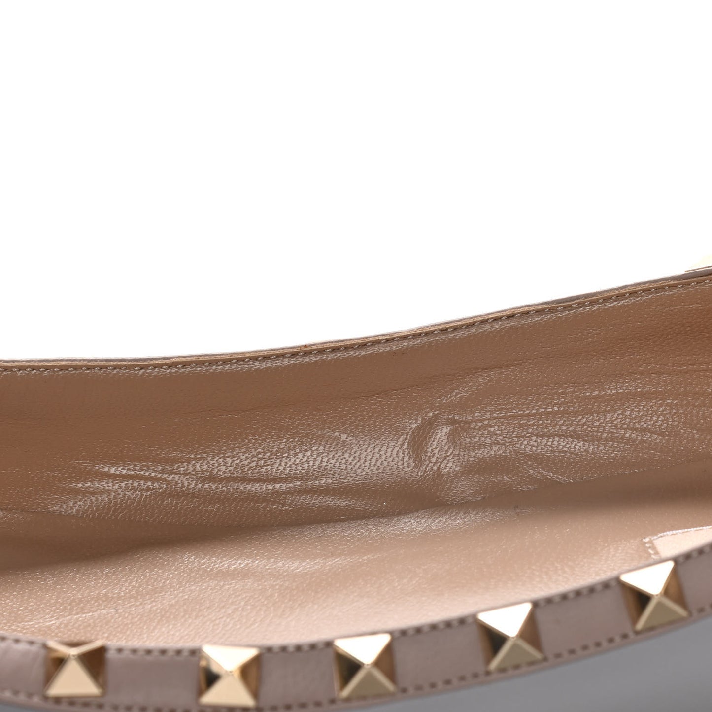 Calfskin Nappa Rockstud Ballerina Flats 40 Sky Sorbet Poudre