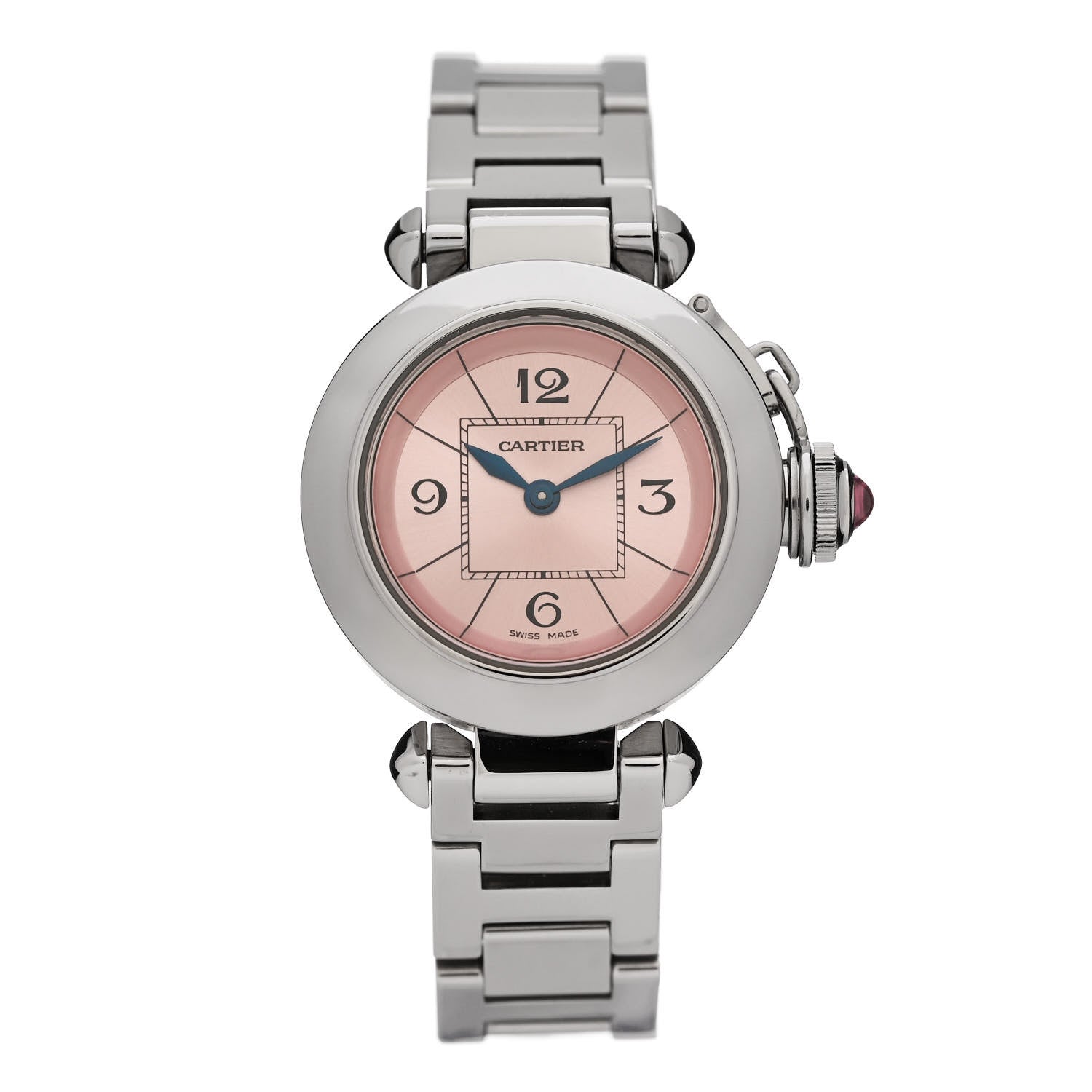 Cartier Stainless Steel 27mm Miss Pasha Quartz Watch Pink 1 of 4