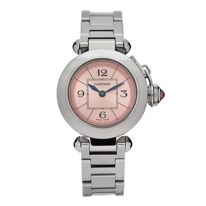 Cartier Stainless Steel 27mm Miss Pasha Quartz Watch Pink 1 of 4