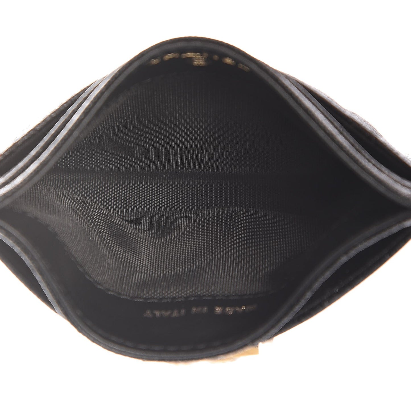 Caviar Quilted Boy Card Holder Black