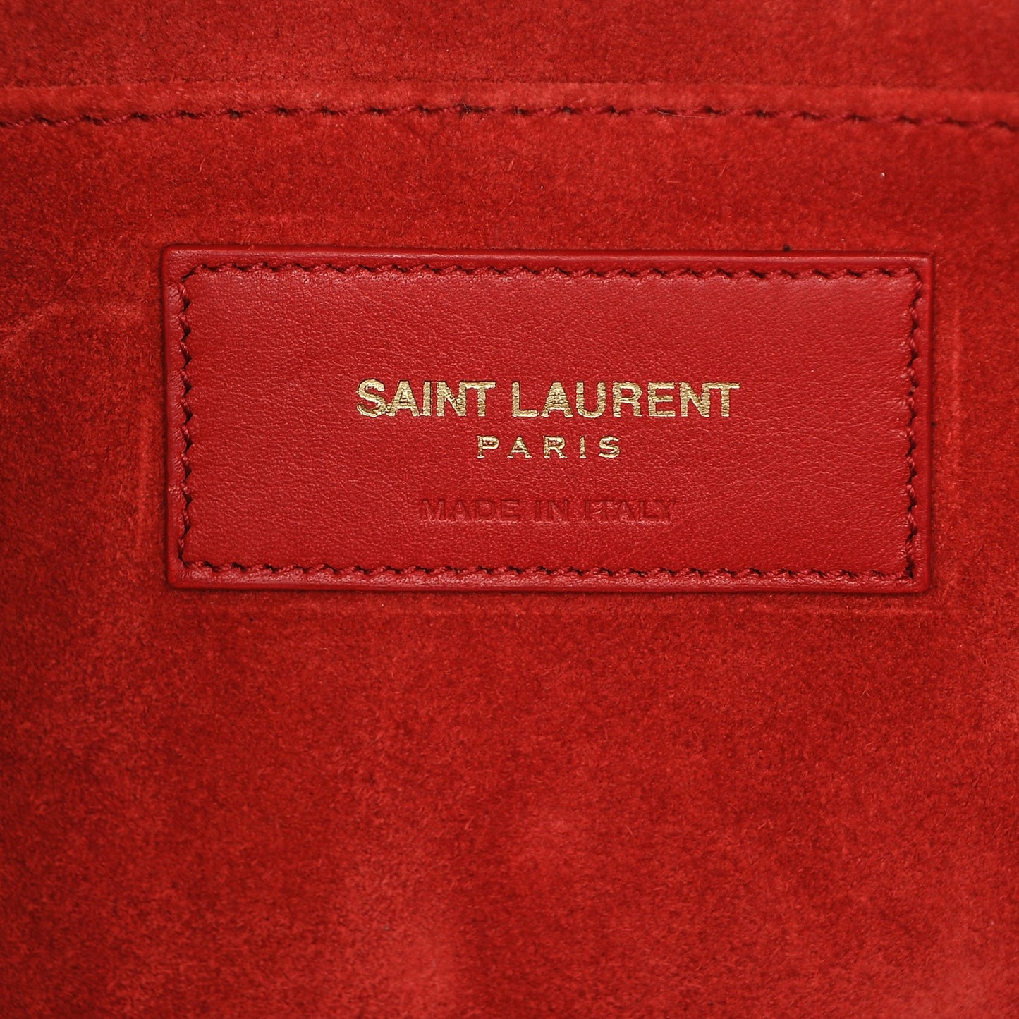 Calfskin Classic Y Ligne Clutch Red