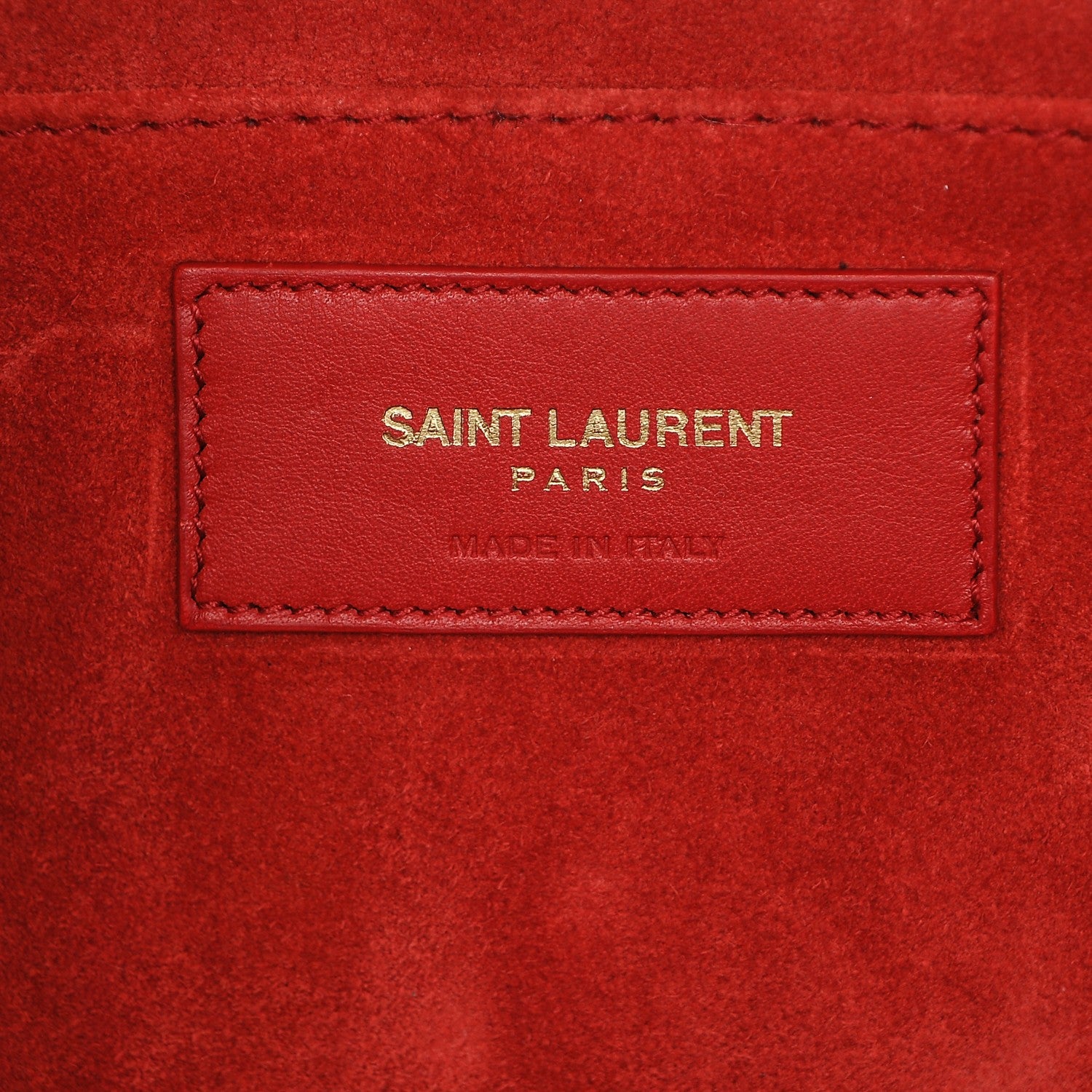 Saint Laurent Calfskin Classic Y Ligne Clutch Red 7 of 7