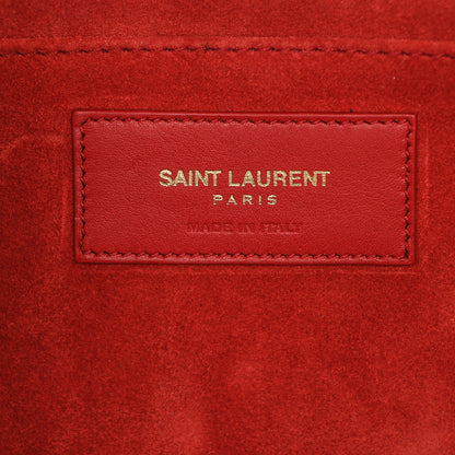 Saint Laurent Calfskin Classic Y Ligne Clutch Red 7 of 7