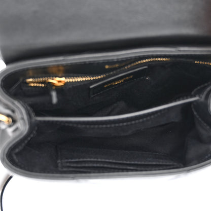 Saint Laurent Calfskin Y Quilted Monogram Toy Loulou Crossbody Bag Black 5 of 11