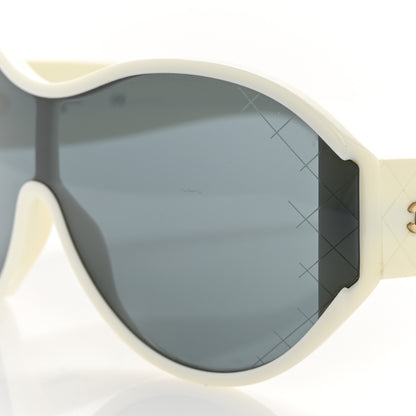 Chanel Acetate Shield Sunglasses 71476-A White 9 of 10