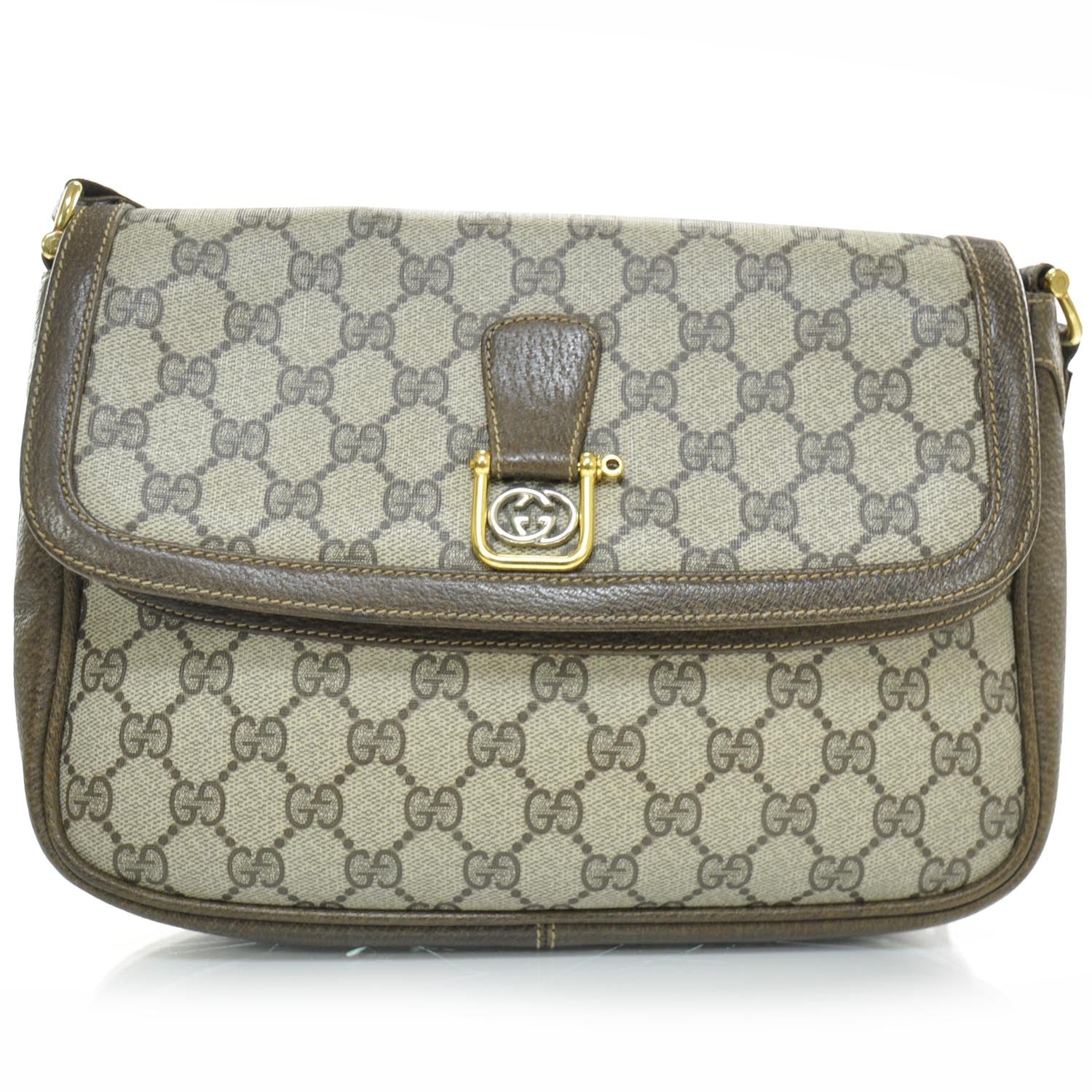 Gucci Monogram Shoulder Bag Brown 1 of 9
