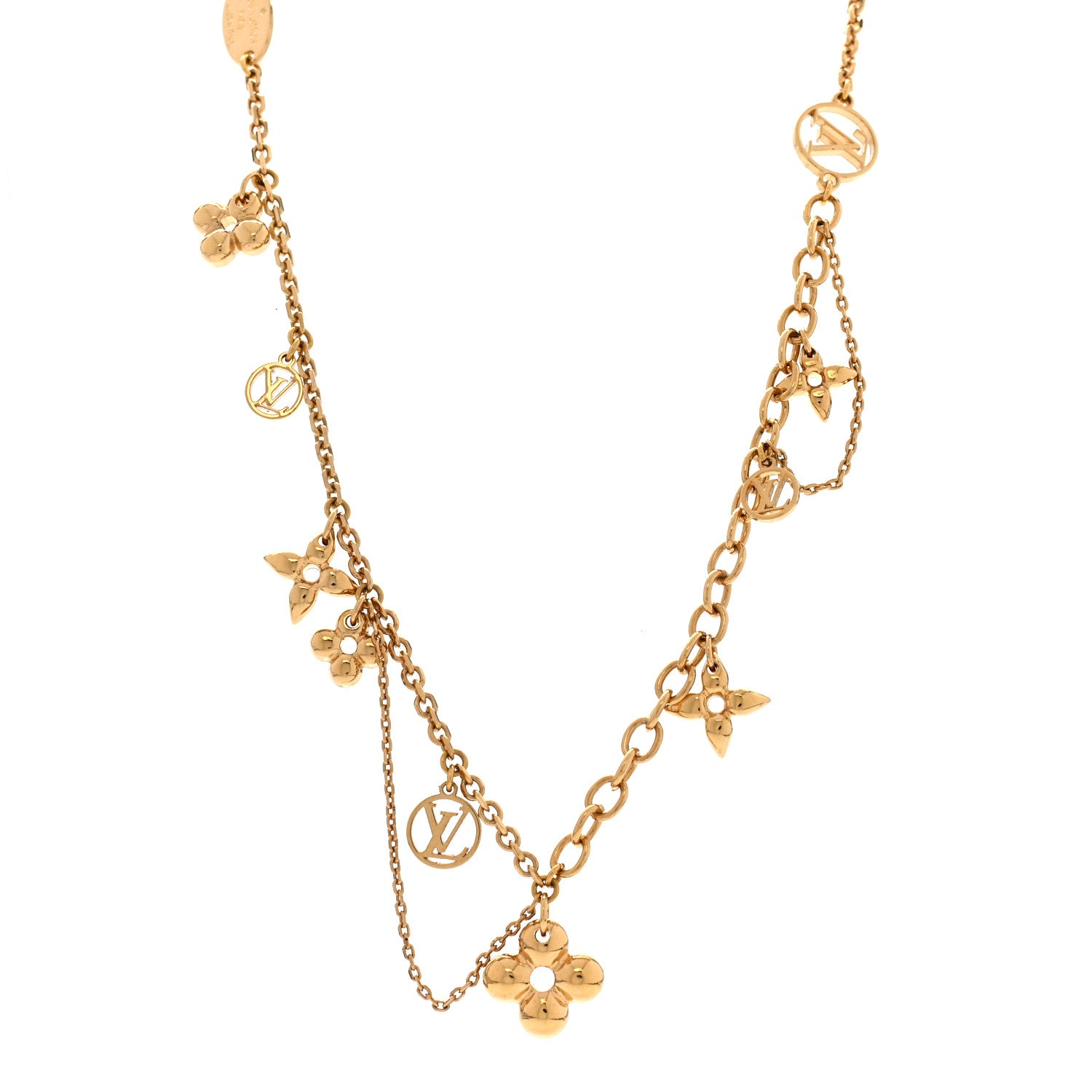 Louis Vuitton Metal Blooming Supple Necklace Gold 1 of 5