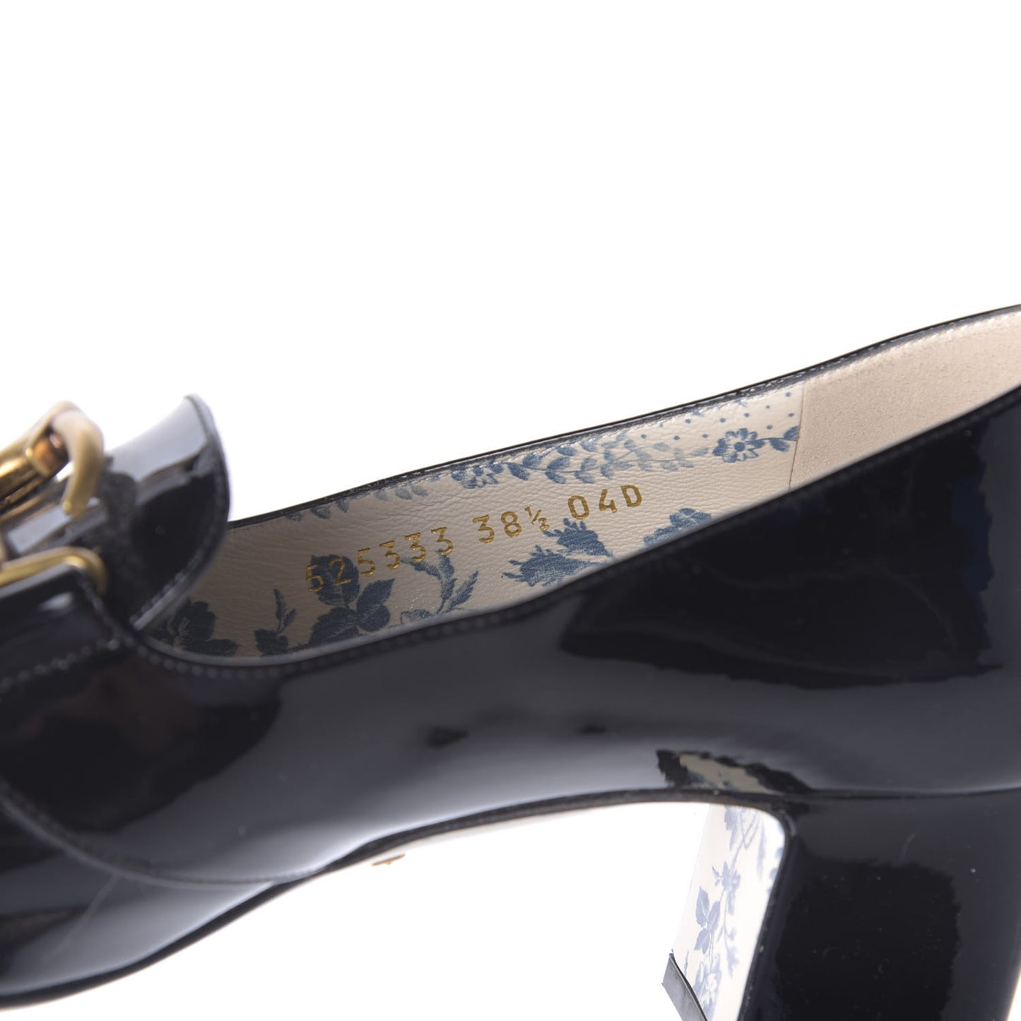 Vernice GG Victoire 55mm Loafer Pumps 38.5 Black