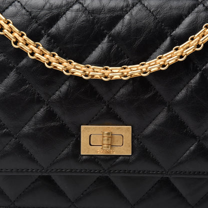 Chanel Aged Calfskin Quilted Reissue Wallet On Chain WOC Black 9 of 12