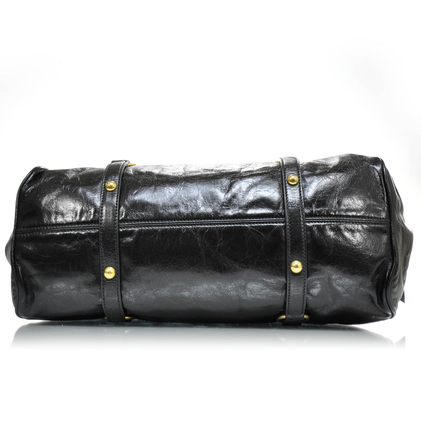 Leather Vitello Lux Bow Bag Black