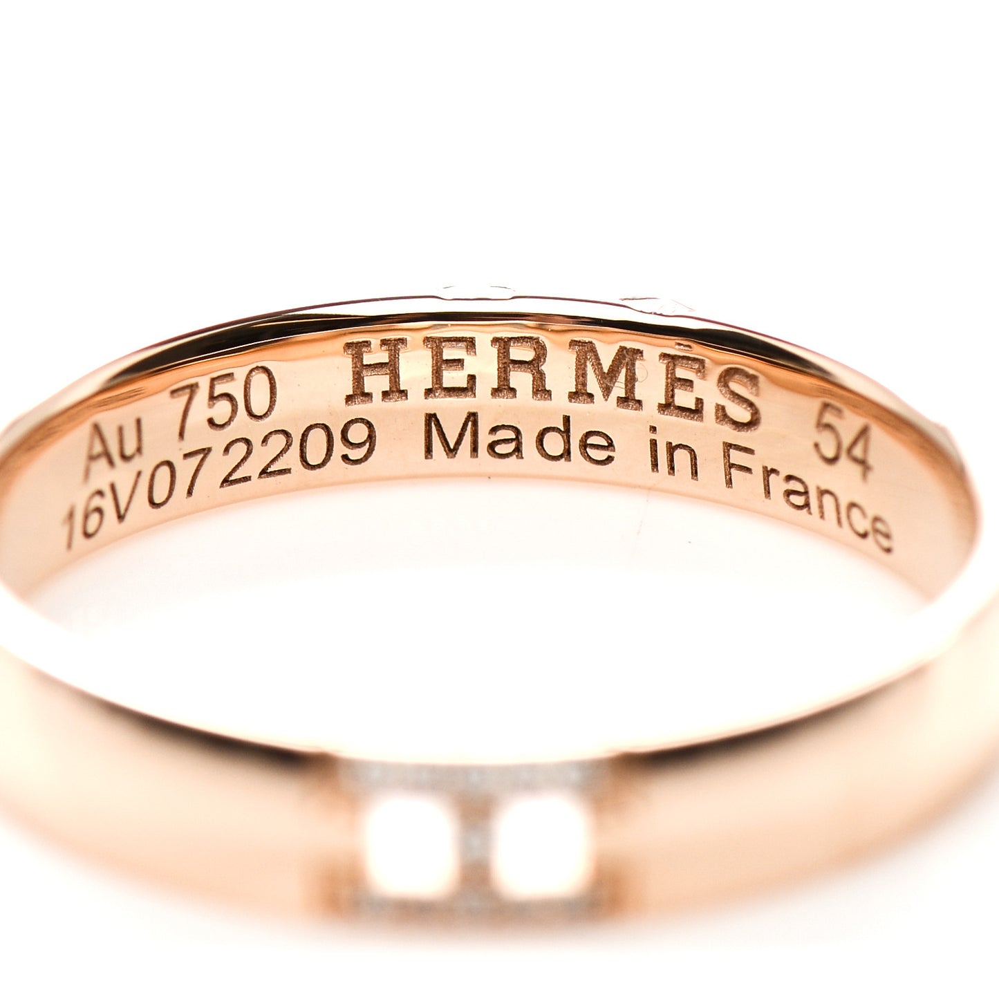 18K Rose Gold Diamond Ever Herakles Wedding Band Ring 54 6.75