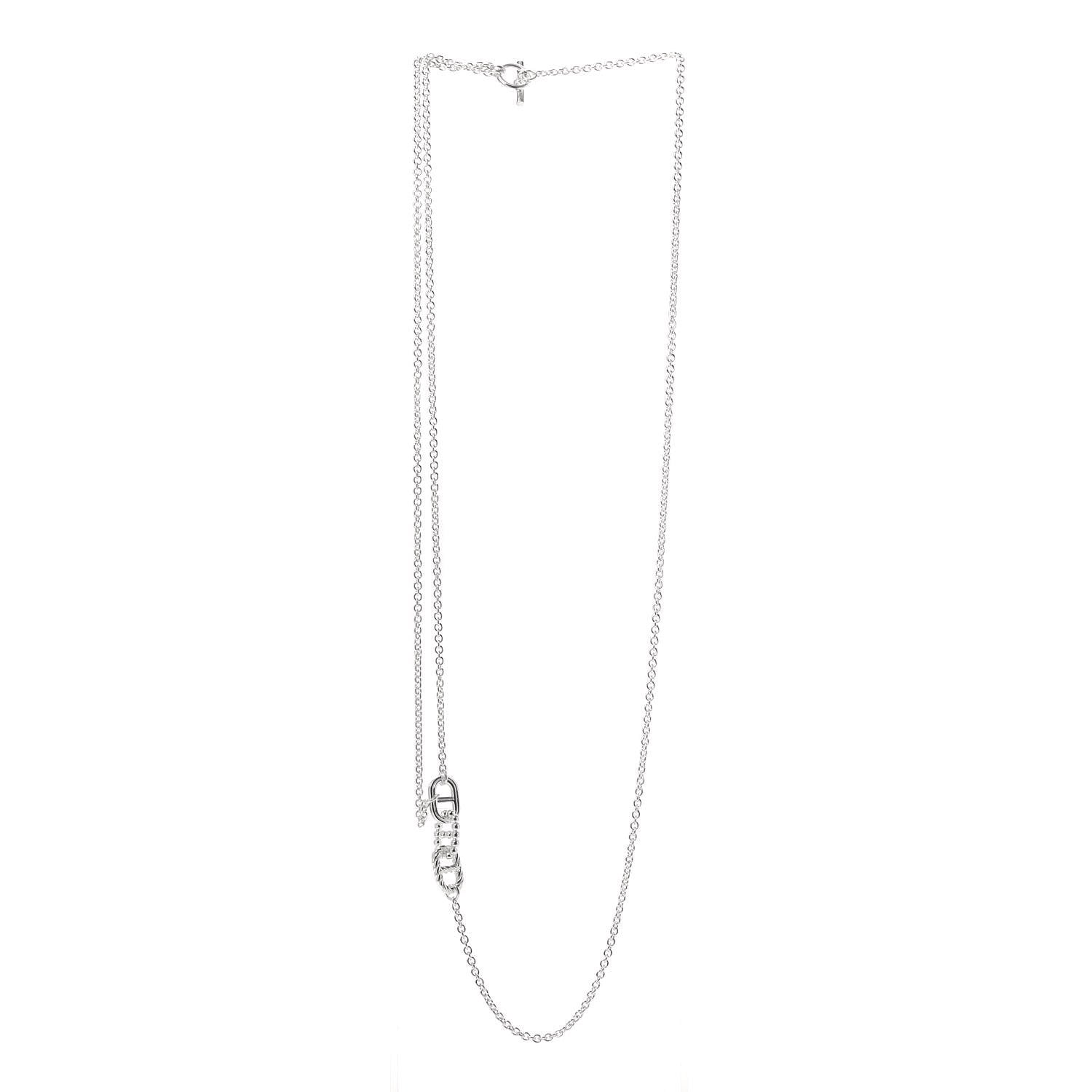 Hermes Sterling Silver Parade Necklace 3 of 6