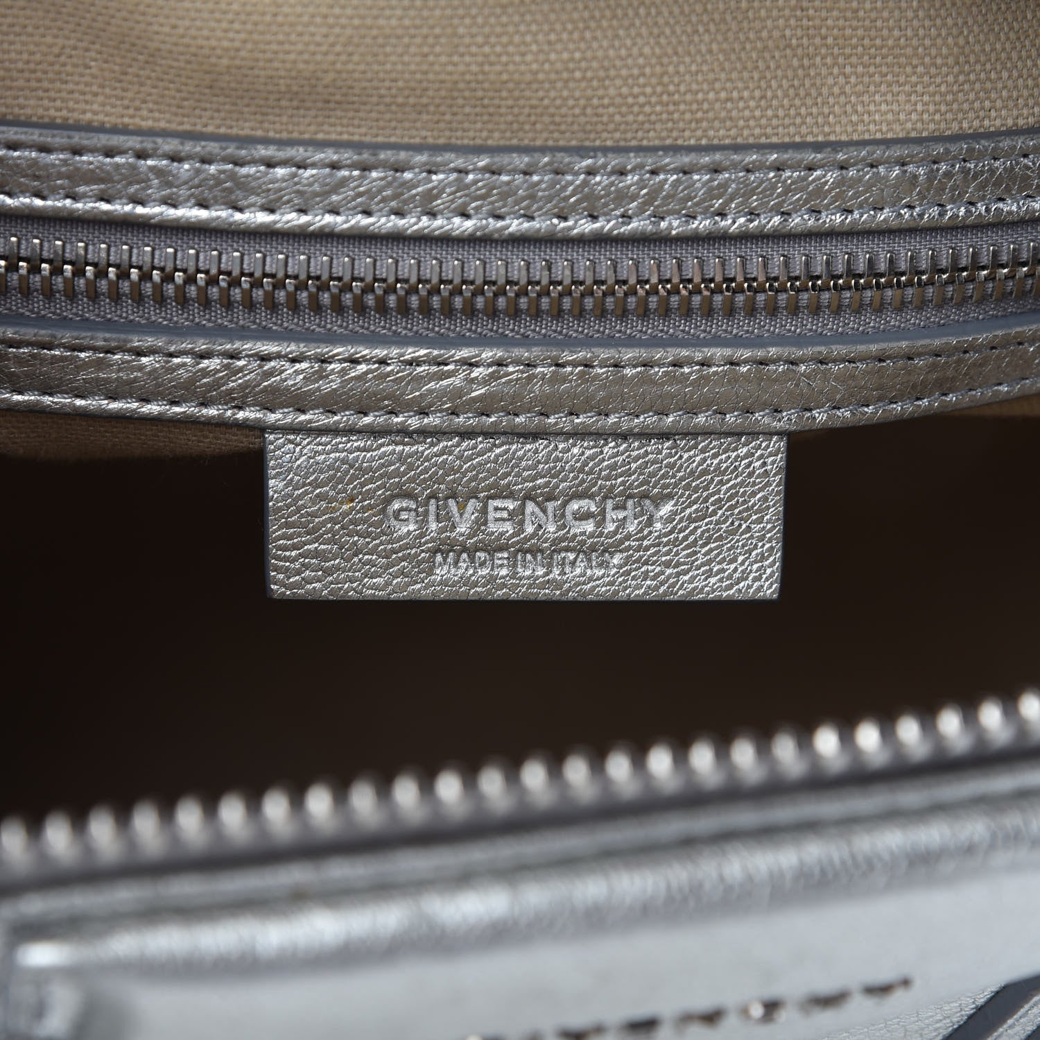 Givenchy Metallic Sugar Goatskin Small Antigona Silver 8 of 10