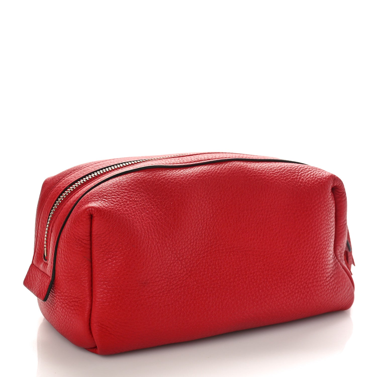 Gucci Pebbled Calfskin Soho Large Cosmetic Case Red 3 of 9