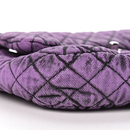 Chanel Denim Quilted Small Flap Purple Black 8 of 10