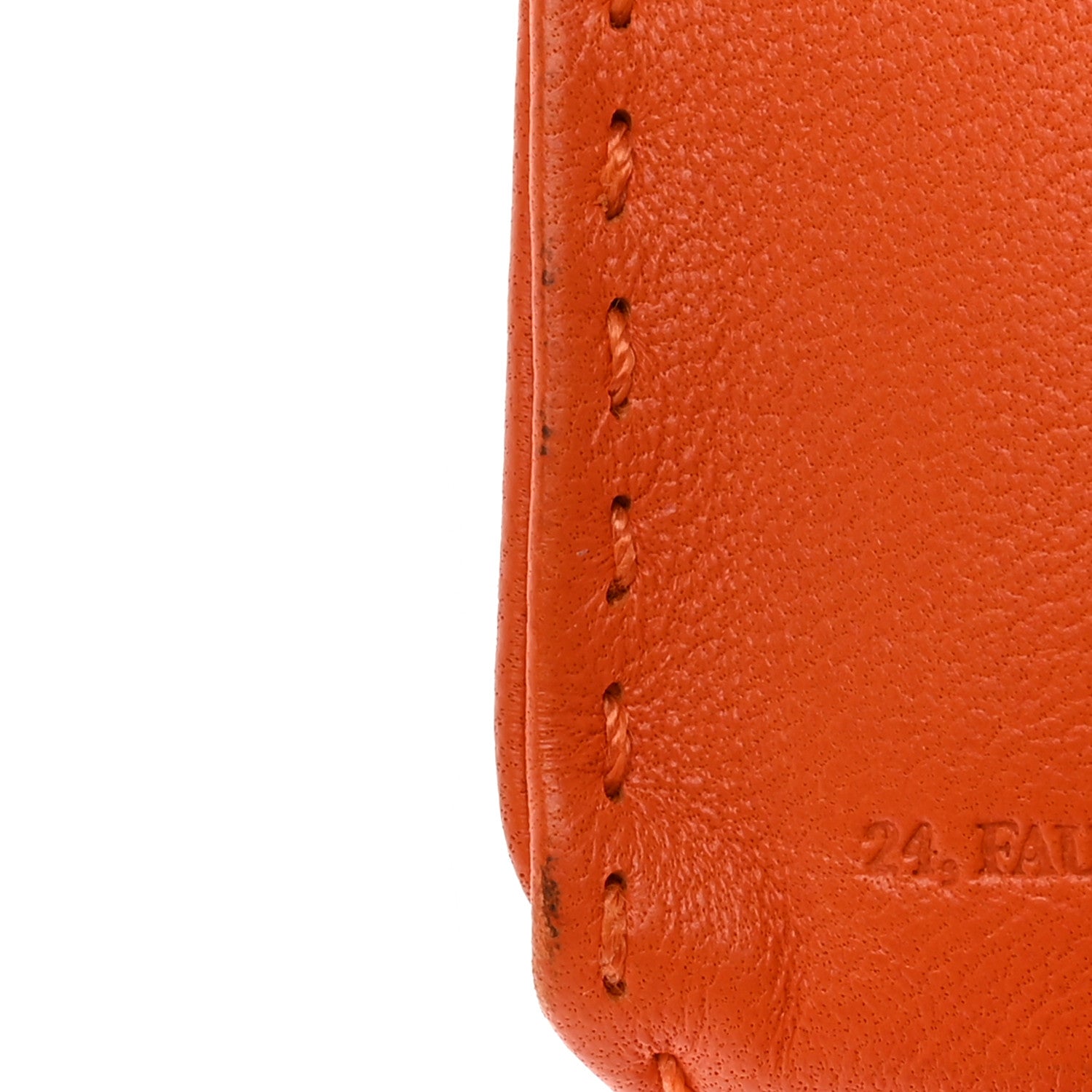Hermes Milo Lambskin Swift Shopping Bag Charm Feu Gold 5 of 7