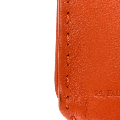 Hermes Milo Lambskin Swift Shopping Bag Charm Feu Gold 5 of 7