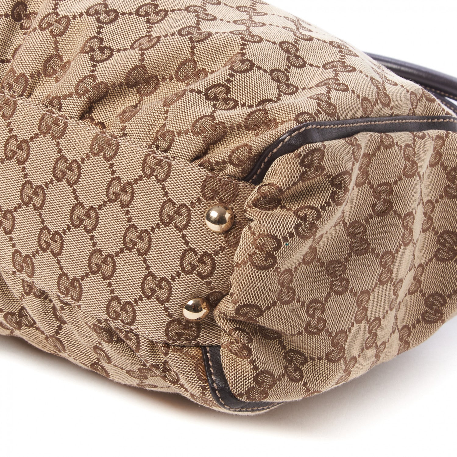 Gucci Monogram D Gold Tote Dark Brown 4 of 8
